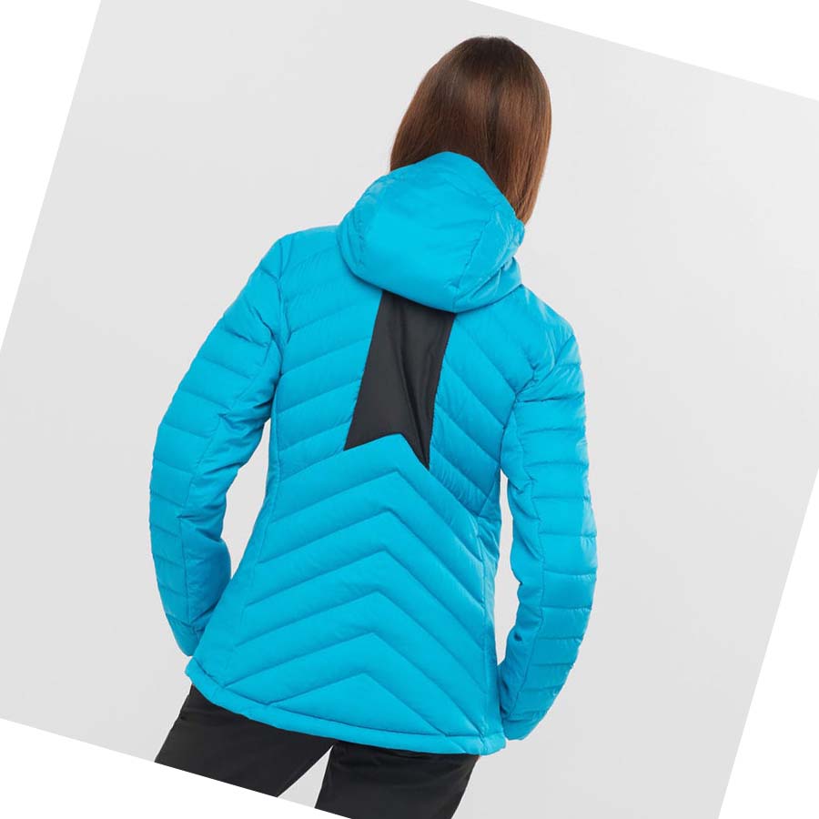 Salomon ESSENTIAL XWARM DOWN INSULATED Kabát Női Kék | HU 3178TCE